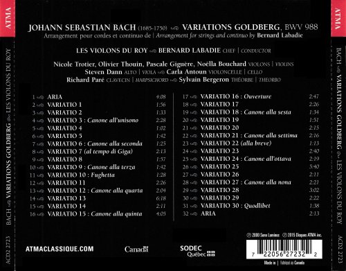 Les Violons du Roy, Bernard Labadie - Bach: Variations Goldberg  (2015)