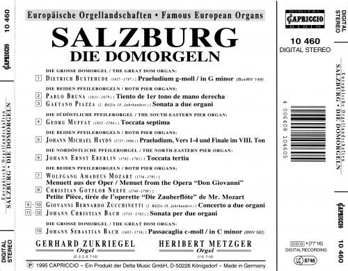 Gerhard Zukriegel, Heribert Metzger - Famous European Organs: Salzburg Die Domorgeln (1995)