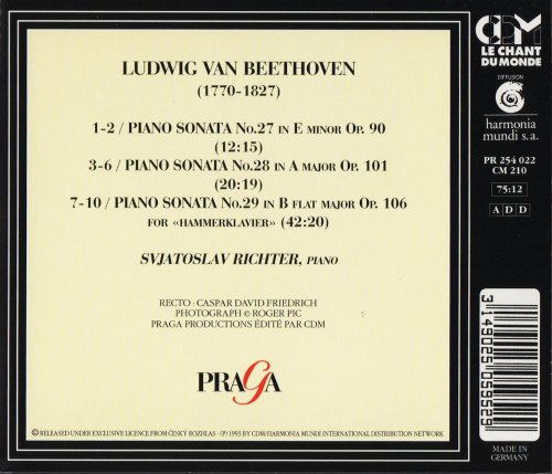 Sviatoslav Richter - Beethoven: Piano Sonatas Nos. 27, 28 & 29 (1994)
