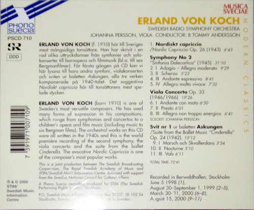 Johanna Persson - Erland von Koch: Nordic Capriccio; Symphony No.2; Viola Concerto (2000)