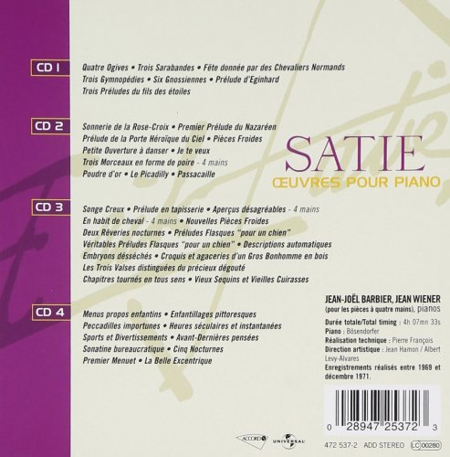 Jean-Joël Barbier - Satie: Piano works (2020)
