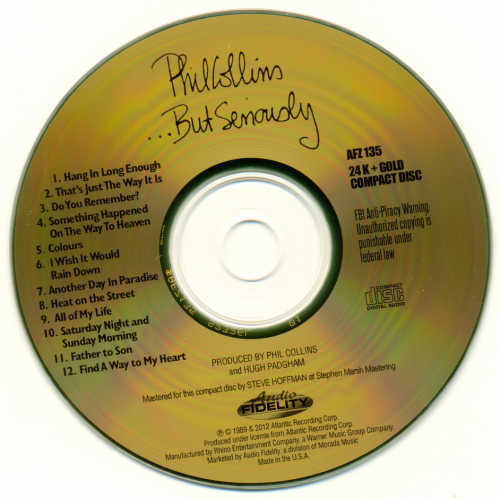 Phil Collins - ...But Seriously (Audio Fidelity 1989/2012)