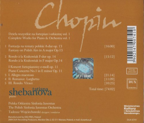 Tatiana Shebanova - Chopin: Complete Works for Piano & Orchestra, Vol. 1 (2010)