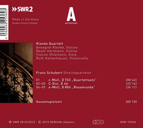 Klenke Quartett - Schubert: String Quartets, D. 703, 46 & 804 (2015) [Hi-Res]