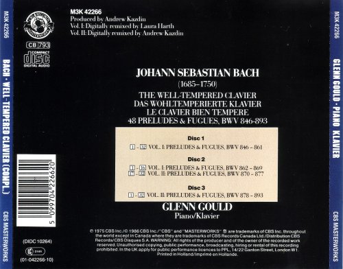 Glenn Gould - Bach: The Well-Tempered Clavier, Books I & II (1990)