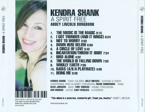 Kendra Shank - A Spirit Free- Abbey Lincoln Songbook (2007) FLAC