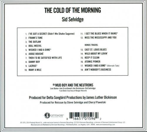 Sid Selvidge - The Cold Of The Morning (Reissue) (1976/2014)