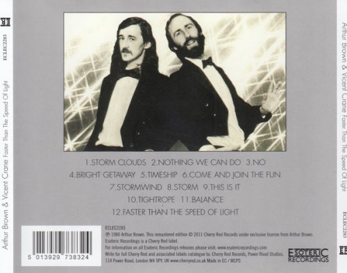 Arthur Brown & Vincent Crane - Faster Than The Speed Of Light (Reissue, Remastered) (1980/2011)