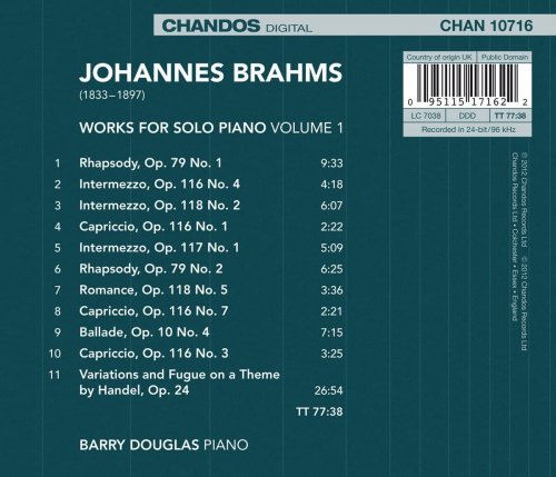 Barry Douglas - Brahms: Works for Solo Piano, Vol. 1 (2012) FLAC