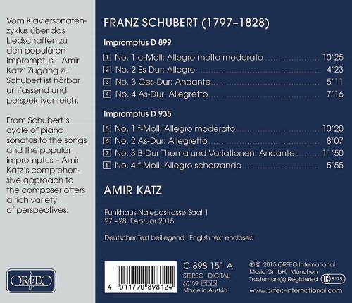 Amir Katz - Schubert: 8 Impromptus (2016) [Hi-Res]