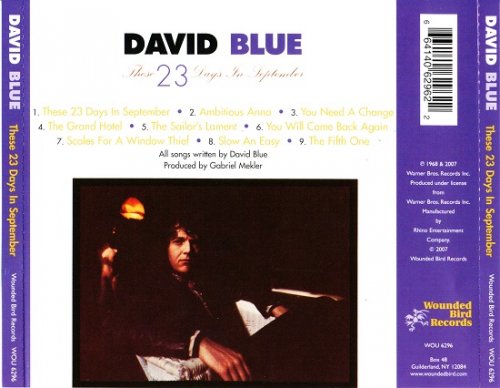 David Blue ‎- These 23 Days In September (Reissue) (1968/2007)