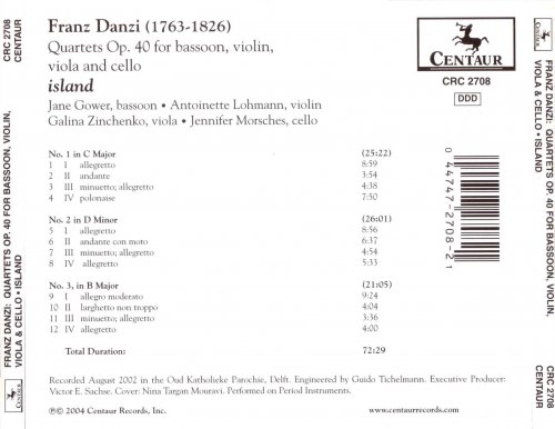 Jane Gower, Antoinette Lohmann, Galina Zinchenko, Jennifer Morsches – Danzi: Bassoon quartets, Op. 40 (2004)