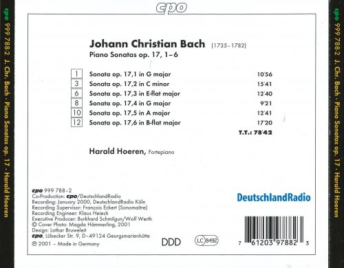 Harald Hoeren - J.C. Bach: Piano Sonatas, Op. 17 (2001)