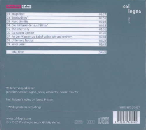 Wiltener Sängerknaben, Johannes Stecher - Arvo Pärt: Babel (2015) CD Rip