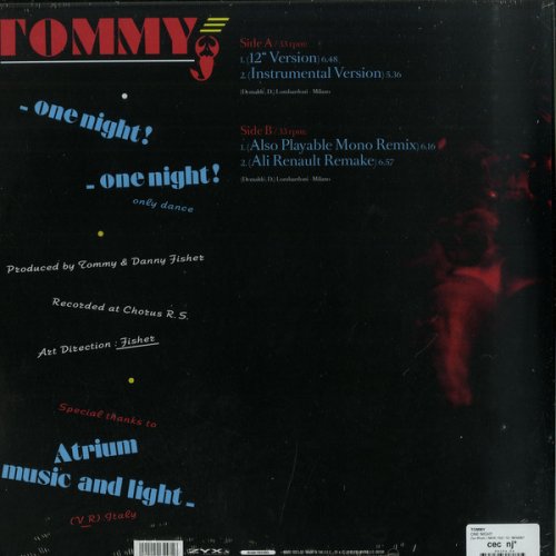Tommy - One Night (2019) LP