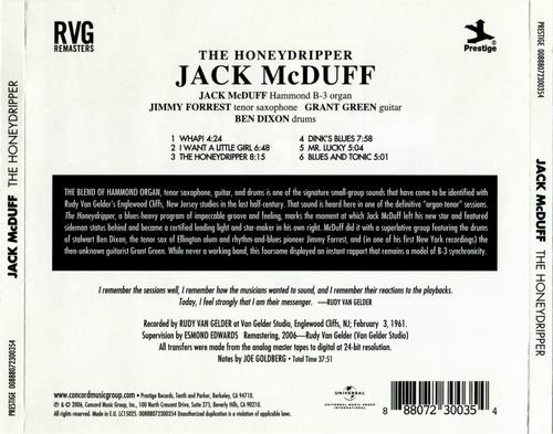 Jack McDuff - The Honeydripper (1961) CD Rip