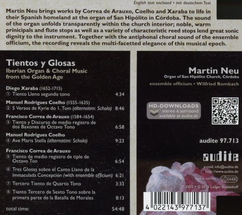 Martin Neu - Tientos y Glosas (Iberian Organ and Choral Music from the Golden Age) (2015) [Hi-Res]