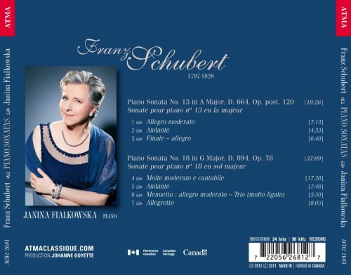 Janina Fialkowska - Schubert: Piano Sonatas, D. 664 & D. 894 (2013) [Hi-Res]