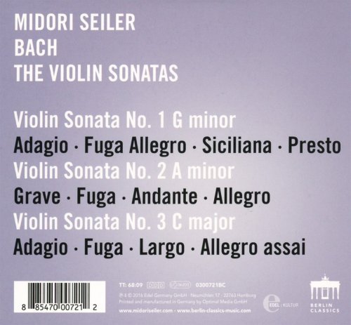 Midori Seiler - Bach: The Violin Sonatas (2016) [Hi-Res]