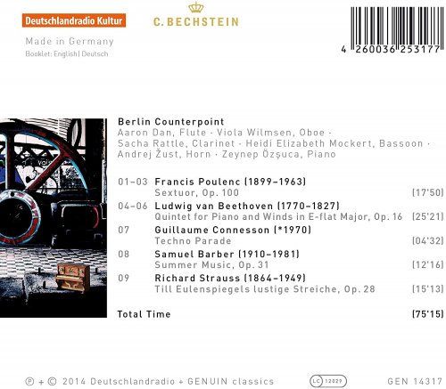 Berlin Counterpoint - Barber, Beethoven, Connesson, Poulenc & Strauss: Works for Woodwind Quintet & Piano (2014) [Hi-Res]