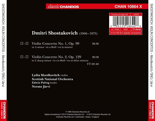 Lydia Mordkovitch - Shostakovich: Violin Concertos Nos. 1 & 2 (2015)