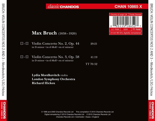 Lydia Mordkovitch - Bruch: Violin Concertos Nos. 2 & 3 (2015)