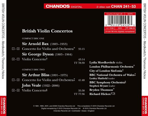 Lydia Mordkovitch - Bax, Dyson, Veale & Bliss: Violin Concertos (2015)