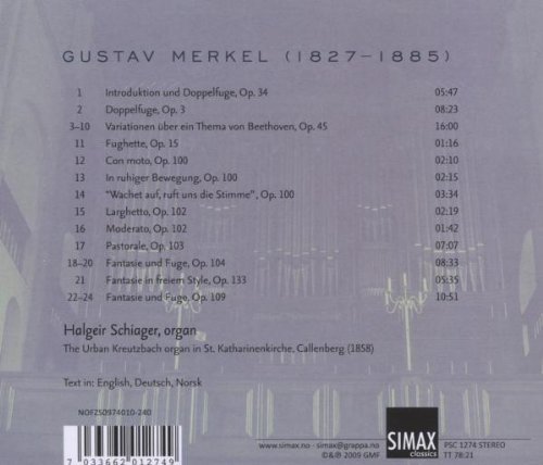 Halgeir Schiager - Gustav Merkel - Organ Works Vol. 2 (2009)