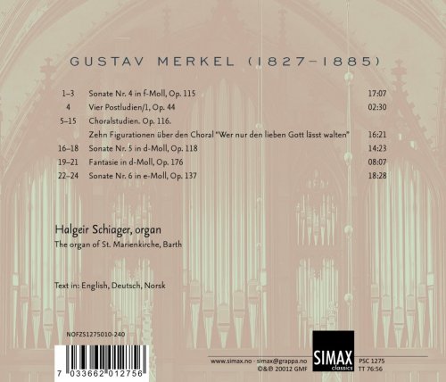 Halgeir Schiager - Gustav Merkel Organ Works, Vol. 3 (2012)