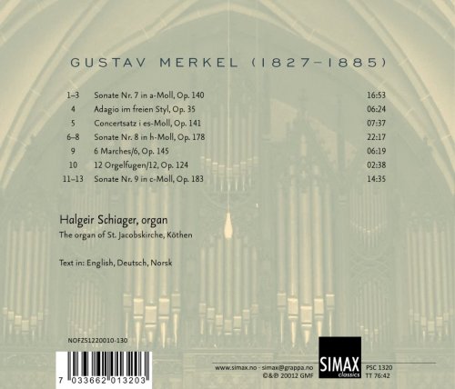 Halgeir Schiager - Gustav Merkel Organ Works, Vol. 4 (2012)