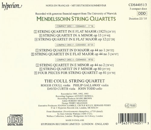 Coull Quartet - Mendelssohn: Complete String Quartets (1994)