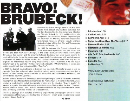 The Dave Brubeck Quartet - Bravo! Brubeck! (1967) [1998]