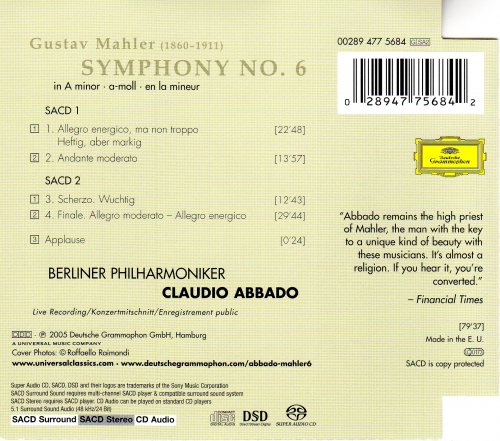 Berliner Philharmoniker, Claudio Abbado - Mahler: Symphony 6 in A minor (2005) [SACD]