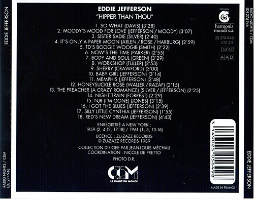 Eddie Jefferson - Hipper Than Thou (1989)