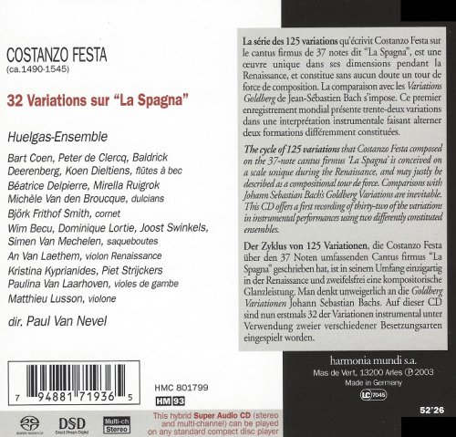 Huelgas Ensemble, Paul Van Nevel - La Spagna: 32 Contrapunti (2003) [SACD]