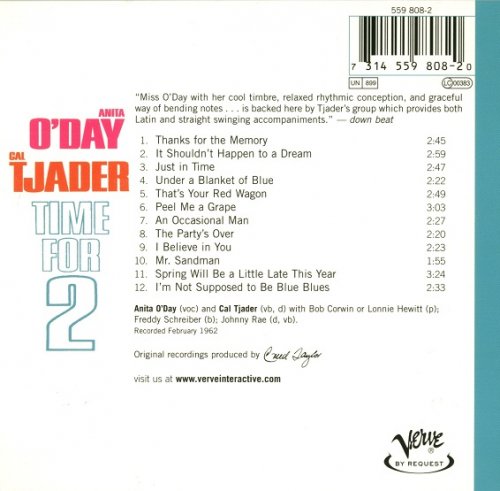 Anita O'Day & Cal Tjader - Time For 2 (1962) [1999 Verve By Request] CD-Rip