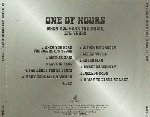 One Of Hours ‎- When You Hear The Music, It's Yours (Reissue) (1967-68/2019)