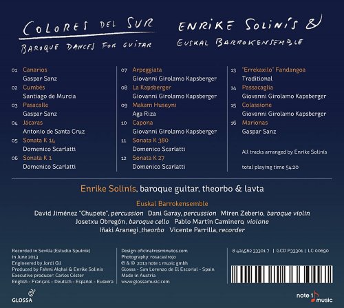 Euskal Barrokensemble, Enrike Solinís - Colores del Sur (2014) [Hi-Res]