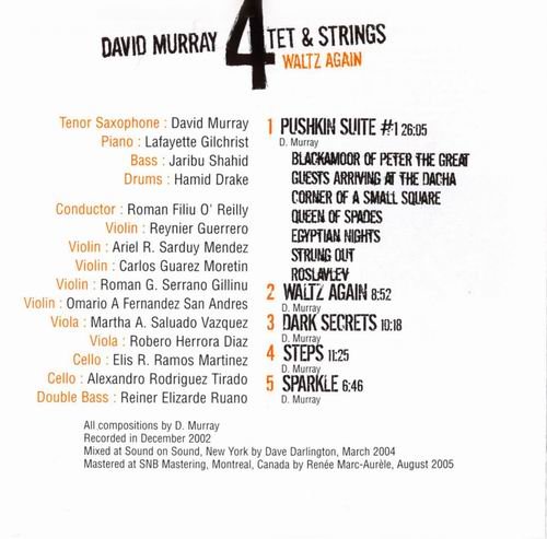 David Murray Quartet & Strings - Waltz Again (2002)