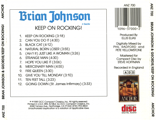 Brian Johnson & Geordie - Keep On Rocking! (1989)