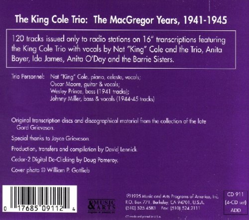 Nat "King" Cole - The MacGregor Years (1941-1945) 1995