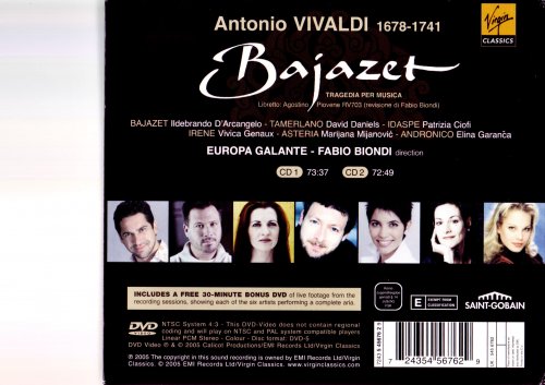 D'Arcangelo, Daniels, Ciofi, Genaux, Mijanovic, Garanca, Europa Galante, Biondi - Vivaldi: Bajazet (2005)
