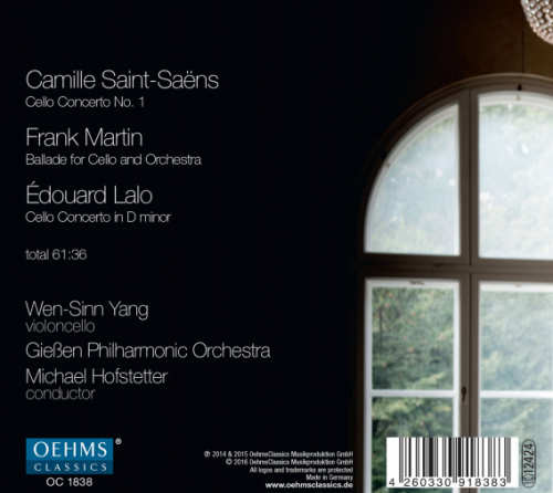 Wen-Sinn Yang - Saint-Saëns, Lalo & Martin: Cello Works (2016)