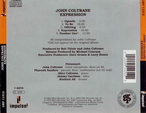 John Coltrane - Expression (1967) CD Rip