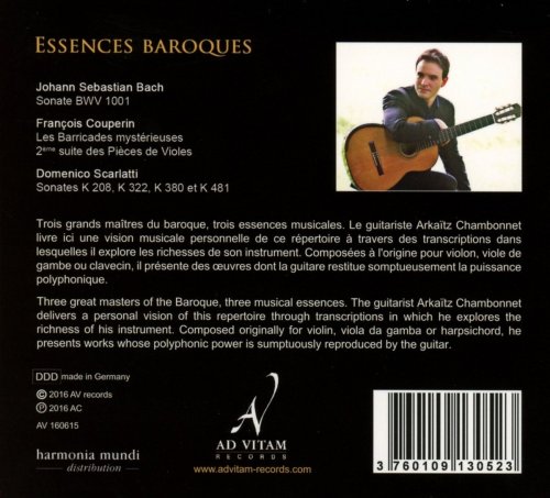 Arkaïtz Chambonnet - Bach, Couperin & Scarlatti: Essences baroques (2016) [Hi-Res]