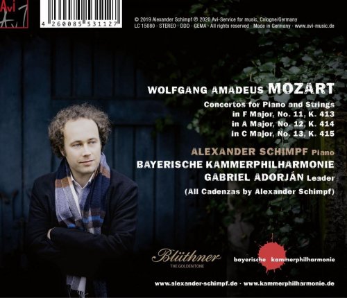 Bayerische Kammerphilharmonie & Alexander Schimpf - Mozart: Piano Concertos K. 413 & K. 415 (2020) [Hi-Res]