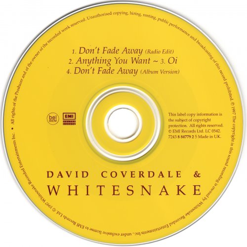 David Coverdale & Whitesnake - Don't Fade Away (Single Maxi) (1997)