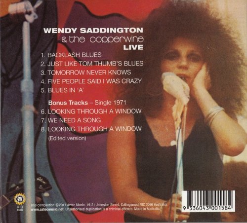 Wendy Saddington & The Copperwine - Live (Reissue) (1971/2011)