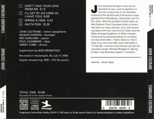 John Coltrane - Standard Coltrane (1962) CD Rip