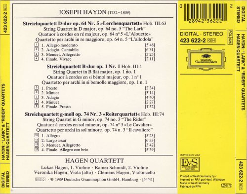 Hagen Quartett - Haydn: String Quartets Op.64 No.5 "The Lark" (1989)